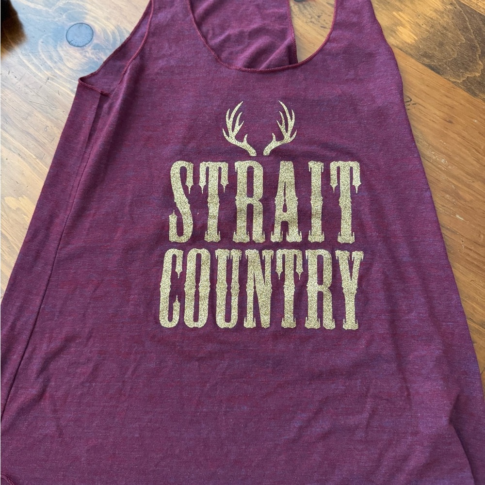 Strait Country Women's Maroon Tank Top